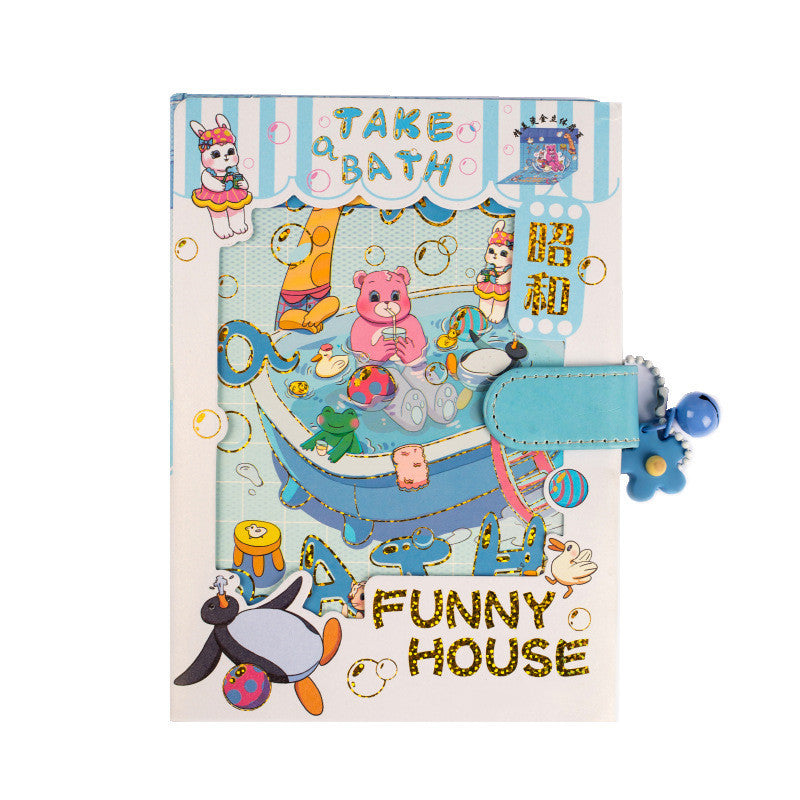 Magnetic Buckle This Creative Color Page Hand Ledger With Students Notebooks