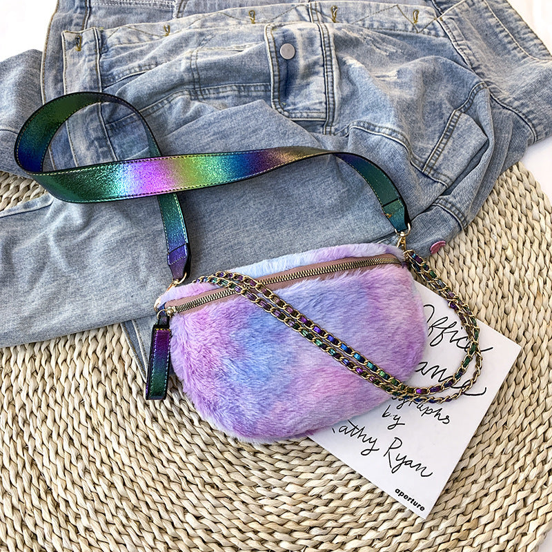 Plush bag shoulder bag