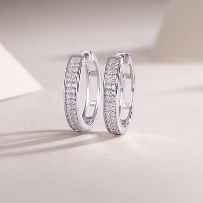 Firefly Light - Moissanite S925 Sterling Silver Earrings With Platinum-plated Stud Earrings, Fashionable, Trendy And Affordable Diamond Jewelry