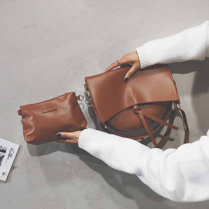 Picture In Cheek Retro Broadband One-shoulder Messenger Bag