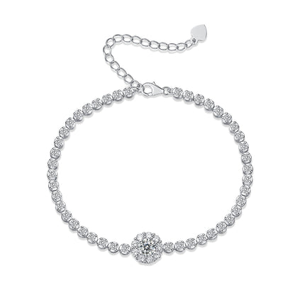 The Bridge Of Magpies Luxury Fashion Mosan Diamond Silver Jewelry Comparable To Natural Diamond Bracelet