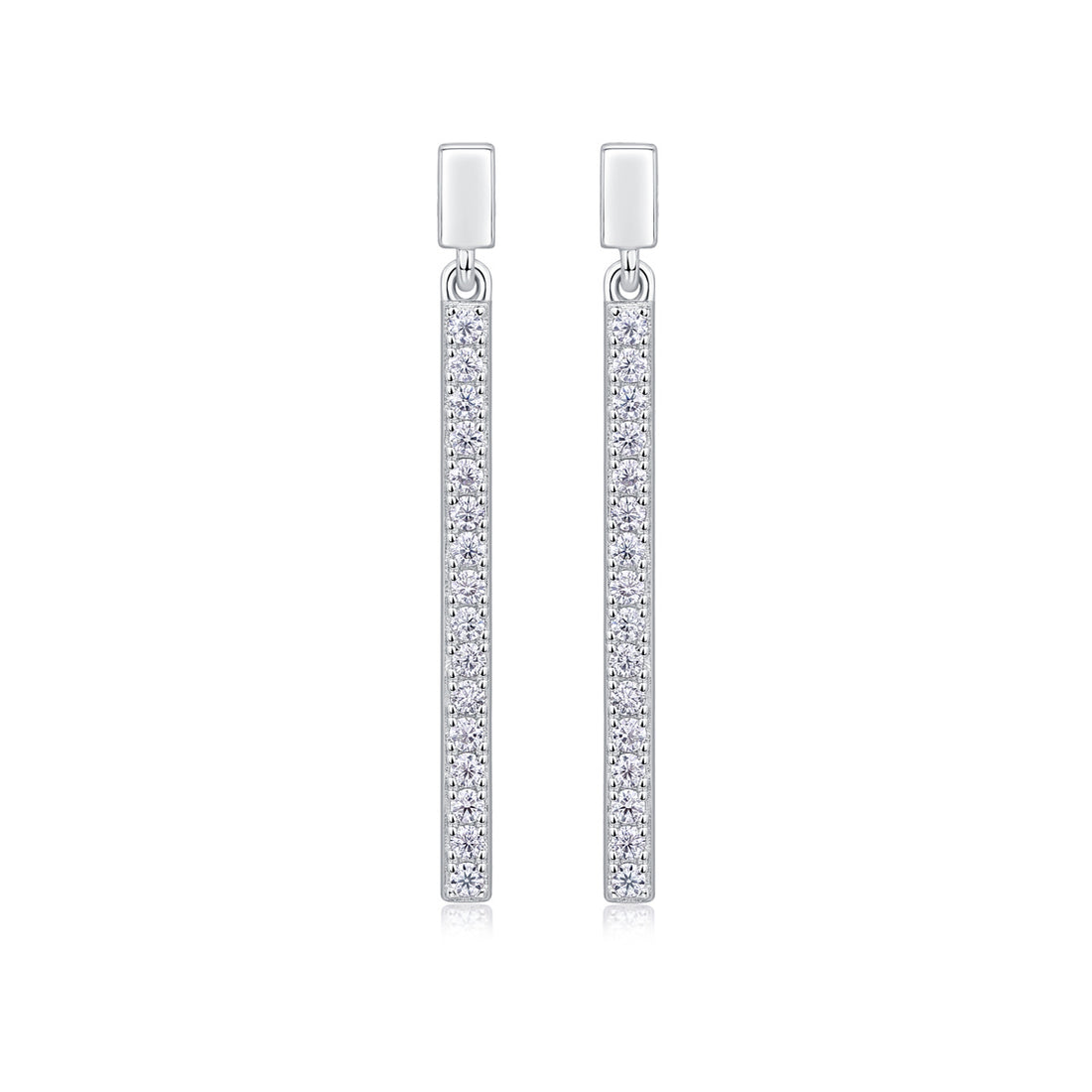 Jumping Diamond Set Moissanite Silver Earrings Luxury Fashion Diamond Earrings Stud Earrings