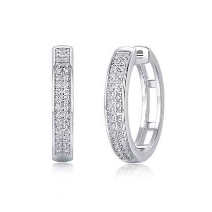 Firefly Light - Moissanite S925 Sterling Silver Earrings With Platinum-plated Stud Earrings, Fashionable, Trendy And Affordable Diamond Jewelry